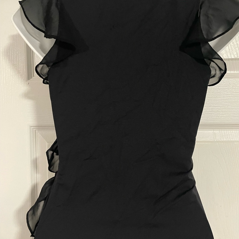 Kenzie Black Ruffle Sleeve Top - Picture 3 of 4